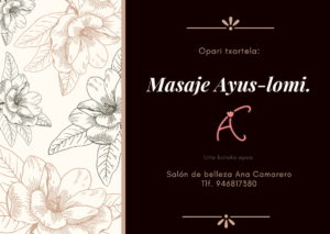 MASAJE AYURVÉDICO: AYUS-LOMI